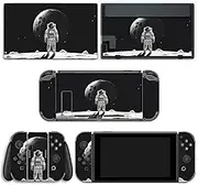 Astronaut Standing The Moon Switch Skin Wrap Vinyl Decal Sticker Full Set Compatible with Game Switch Standard