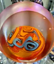 Hand Blown Art Glass Planet Jupiter from Glass Eye Studio Celestial Series