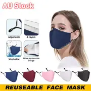 Reusable Face Mask Washable Unisex Anti Pollution Hay Fever PM2.5 Filter SYD