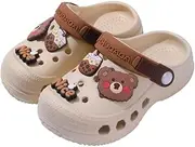 [Timpnsd] Toddler Boys Girls Clogs Garden Shoes Classic Cartoon Slides Sandals Beach Water Shoes Slipper Summer Indoor Outdoor