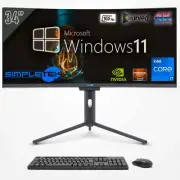 Aio All IN One I7 34 " Curved 4k Win11 Gpu Gtx1660 16gb 2tb Editing PC Gaming_