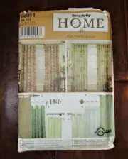 Simplicity Home Pattern 9681 Tab Top Curtains Uncut