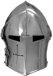 Barbuta Helmet - Crusader Knight Templar Steel Armour Helmet - Ectoria Medieval
