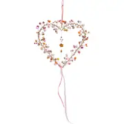 LVD Beaded Heart Jewels Decorative Sculpture Hanging Ornament Home Decor