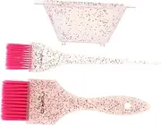 1 Set Hair Dyeing Accessories Hair Dye Bowl Kit Tint Hair Dyeing Bowls Mixing Bowls with Lids Hair Dye Brush and Bowl Hair Coloring Bowls Hair Dye Mixing Bowls Pour Dyed Glaze Pink