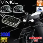 MotorCycle Dual camera Bike Dash Car 1080P Waterproof Hardwired Kit Truck as K1S