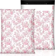 SATINIOR 200 Pack Coquette Pink Floral Designer Poly Mailer 10x13 in Waterproof Self Seal Shipping Mailers Bags for Small Business Large Mailing Envelopes Bulk Tear Resistant Packaging