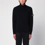 [Stone Island] Black wool-blend turtleneck sweater L Black