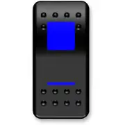 Moose Utility Division Rocker Switch - On/Off - Blue | MOOSE PWR-GNB