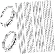 OHPHCALL Jewelry Wire Ring Adjuster 12 Pcs Ring Adjuster with Silicone Plastic Tightener