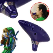 12 Hole Blue Ceramic Ocarina Legend Instrument of Zelda Flute Alto