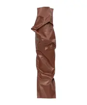 Rick Owens Crumpled Detail Elipse Gown Dress IT46 Brown