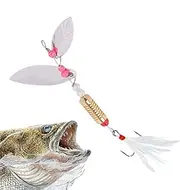 Fishing Lures Trout | Sequin Bait Lure with Feather Treble Hook - Spinnerbait Fishing Accessories Tools, Long-Distance Casting for Freshwater Saltwater