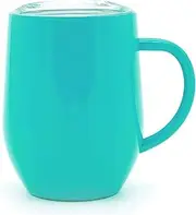 Beer Mug Cup,Stainless Steel Mug,Stainless Steel Coffee Mug Cup with Handle, 12 Oz Double Wall Vacuum Insulated Tumbler with Lid Travel Friendly, Durable Coffee Cup Thermal Cup(White) (Color : Light