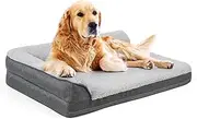 Dog Bed for Medium Large Dogs, Orthopedic Egg Crate Foam Dog Sofa Bed, Cozy Pet Bed with L-Shaped Bolster Removable Washable Cover and Nonskid Bottom, XLarge