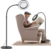 Hands Free Magnifying Glass with Light and Stand, 72LED