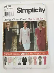 Simplicity 9878 Misses' Suits Sewing Pattern 14-16-18