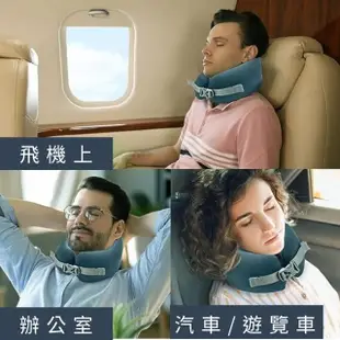 【EASYNAP】手掌枕 記憶棉枕頸附收納盒(手掌枕│護頸枕│飛機枕│旅行枕│U型枕│記憶海綿頸枕)