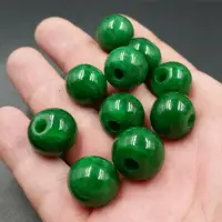 在飛比找樂天市場購物網優惠-廠家直銷天然玉石翡翠玉算盤珠干青陽綠轉運珠掛件玉珠