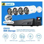 Reolink CX410 2K 4MP True Color Night Vision PoE IP Security Camera System