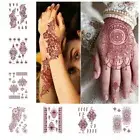 Fake Tattoo for Women Henna Tattoo Stickers Red Henna Tattoo Decals Girls