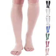 Open Toe Compression Socks, 20-30 mmHg, Toeless Compression Sleeves for Legs,...