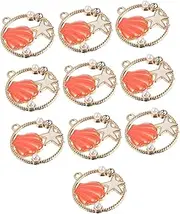 [SHINEOFI] Shell Charms Jewelry Pendant Seashell Earrings Jewelry Accessories Pearl Bracelet Conch Earrings Ocean Decor Sea Decor Trendy Earrings Shell Alloy