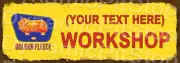 Golden Fleece Logo-Custom Personalised Workshop Rustic Sign Australian made