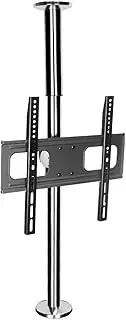 Portable TV Floor Stand - LCD TV 360 Degree Swivel Screen with Floor Stand, Partition Wall Rotating Shelf TV Stand Swivel Base, Fits 32-55 Inch LCD TV Wall Mount Bracket (Color : Silver)