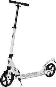 HOMCOM Folding Kick Scooter 2 Big Wheels Teens Adult 14+ Adjustable Ride On