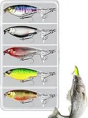 Jigging Lure Lead Fish | Artificial Metal Jig with Sound Beads,Bait Efficient Fishing for Freshwater Saltwater Bass Walleye Trout