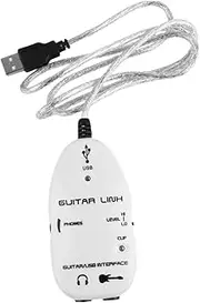 OFFIGAM 1Pc White Guitar Audio Cable Instrument Connection Cable for Men Women Durable Shielding Noise Design for Musicians Audio Enthusiasts