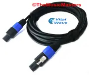 15' ft 14ga Speakon Amp to SPEAKER CABLE WIRE Premium Pro Audio PA DJ Cord VWLTW