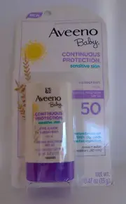 Aveeno Baby Sensitive Skin Sunscreen Stick SPF 50 0.47oz.