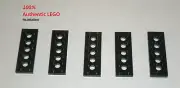 LEGO NEW 2x6 Black Technic Plate with Holes (5x) 3200126 Brick 32001