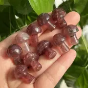 10pcs natural strawberry crystal mushroom skull quartz crystal skull healing