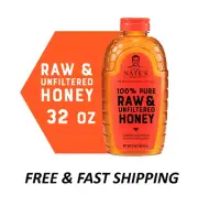Nature Nate’s 100% Pure, Raw & Unfiltered Honey; 32oz. Squeeze Bottle; Award-Win