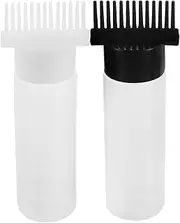 Vaguelly 2pcs Haircut Comb Hair Dye Bottle Hair Dye Shampoo Applicator Bottle for Hair Oil Hair Applicator Hair Color Applicator Bottle Hair Salon Equipment Shampoo Container Plastic
