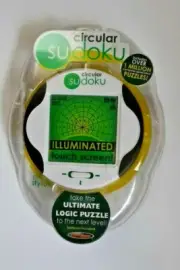 Circular Sudoku Illuminated Screen Handheld Game 2006 Stylist Techno Source NEW