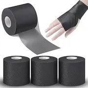 3 Pieces Foam Underwrap Sports Pre-wrap Athletic Tape, 2.75 Inch by 30 Yards (Black)