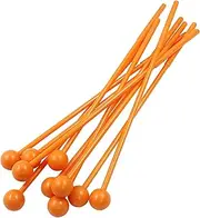 Zorveiio 10Pcs Plastic Glockenspiel Mallets 12.2 Inch Bell Mallets Xylophone Mallets Drum Percussion Sticks for Xylophone Drum Instrument Band, Orange
