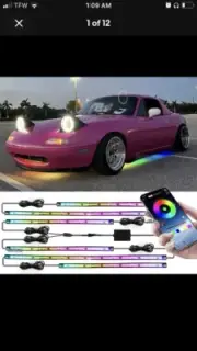 6pcs RGB LED Strip Underglow App Controlled Underbody Neon Light Kit Dream Color