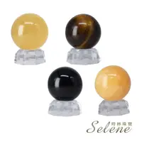 在飛比找momo購物網優惠-【Selene】有求必應招財水晶球(黃冰晶、黃玉、虎眼石、黑