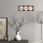 Wall Mount Barometer Thermometer Hygrometer with Wooden Frame Base for Home