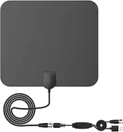 AN-1001 Indoor HDTV Antenna 35-45 Mile Range – Supports 8K 4K 1080P | UHF/VHF Digital TV Antenna for Smart and Older TVs | High-Gain 23dBi Signal | 360° Reception | 3M Cable with IEC Adapter (AN-1018)