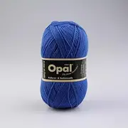 Opal Uni (425m) 4-Ply Yarn - Wool-Blend, Bright Solid Colours Yarn for Warm Socks and Sweaters, 5188 Blau, 1 x 100g
