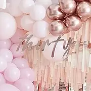 Ginger Ray Thirty Foiled Banner, Rose Gold