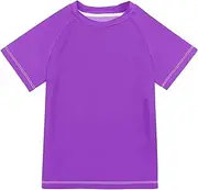 [ODAWA] Kids Swim Shirt Dark Orange UPF+ 50 Quick Dry Shirt Rash Guard for Boys and Girls
