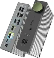 BenQ beCreatus 13-in-1 USB-C Hybrid Dock DP1310 | Gaming Dock HDMI 2.1 | Dual Source Switch | 4K 60Hz on 3 Monitors