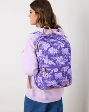 [Mooloola] Mooloola Purple Palms Backpack One Size Purple